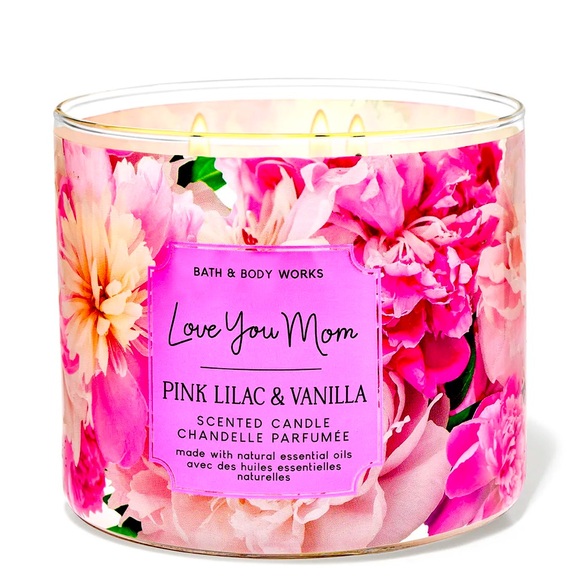🕯️BATH & BODY WORKS 🕯️ Pink Lilac & Vanilla 3-Wick Candle - Picture 1 of 1